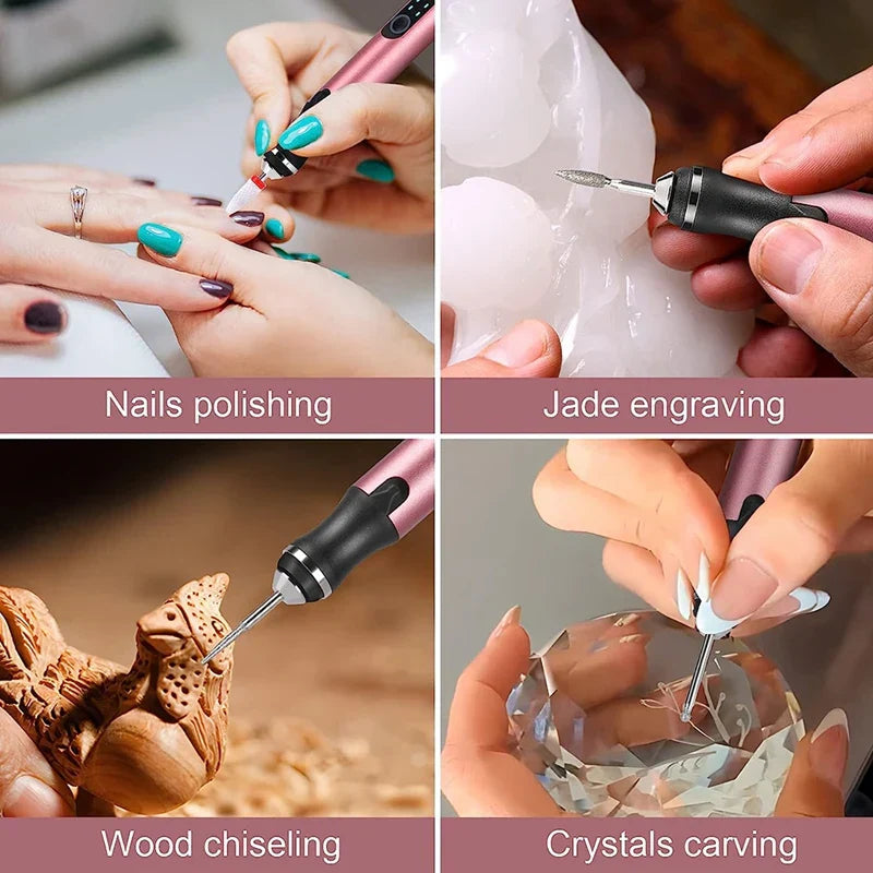 Cordless Engraving Pen works seamlessly on 50+ different surfaces