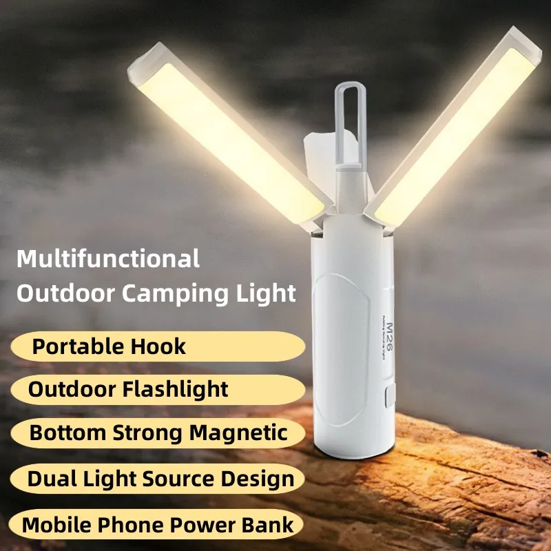 LED Foldable Camping Lantern with Power Bank