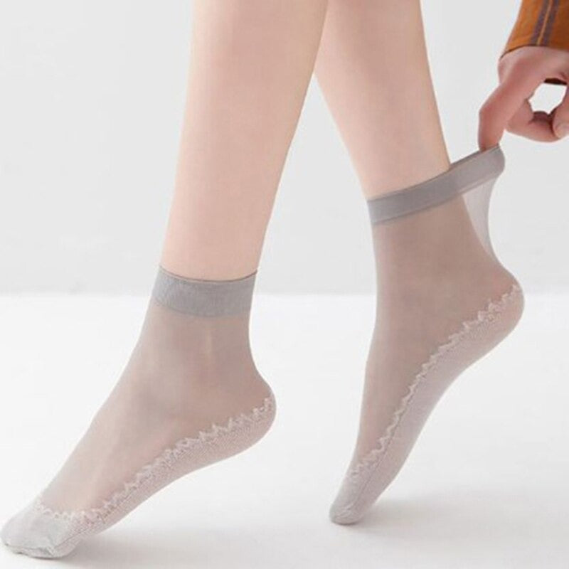 Silky Cotton Anti-Slip Socks