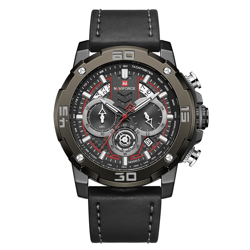 NAVIFORCE Men NF9175SB Luxury Luminous Sport Chronograph Watch