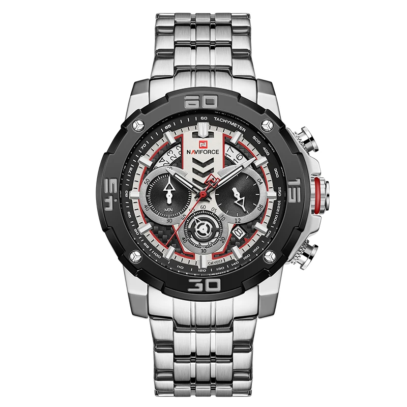 NAVIFORCE Men NF9175SB Luxury Luminous Sport Chronograph Watch