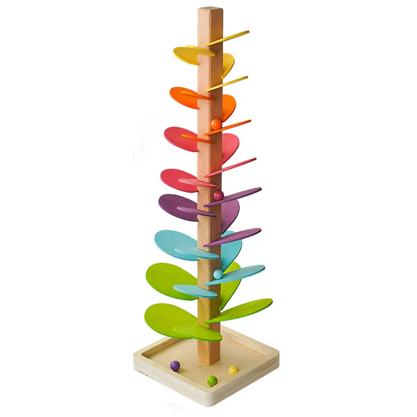 RainbowWhirl Marble Wooden Tower