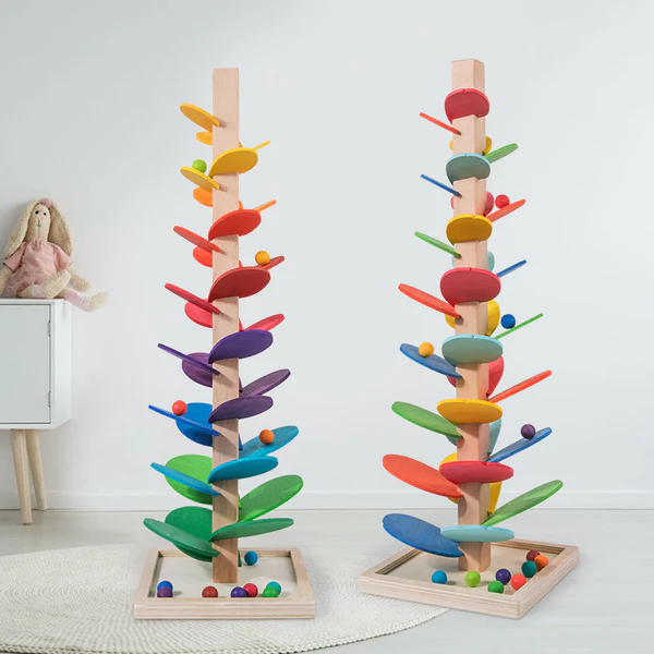 RainbowWhirl Marble Wooden Tower