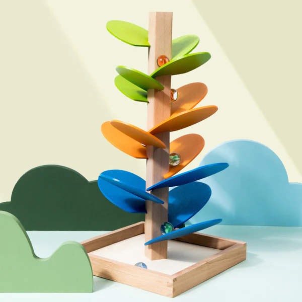 RainbowWhirl Marble Wooden Tower