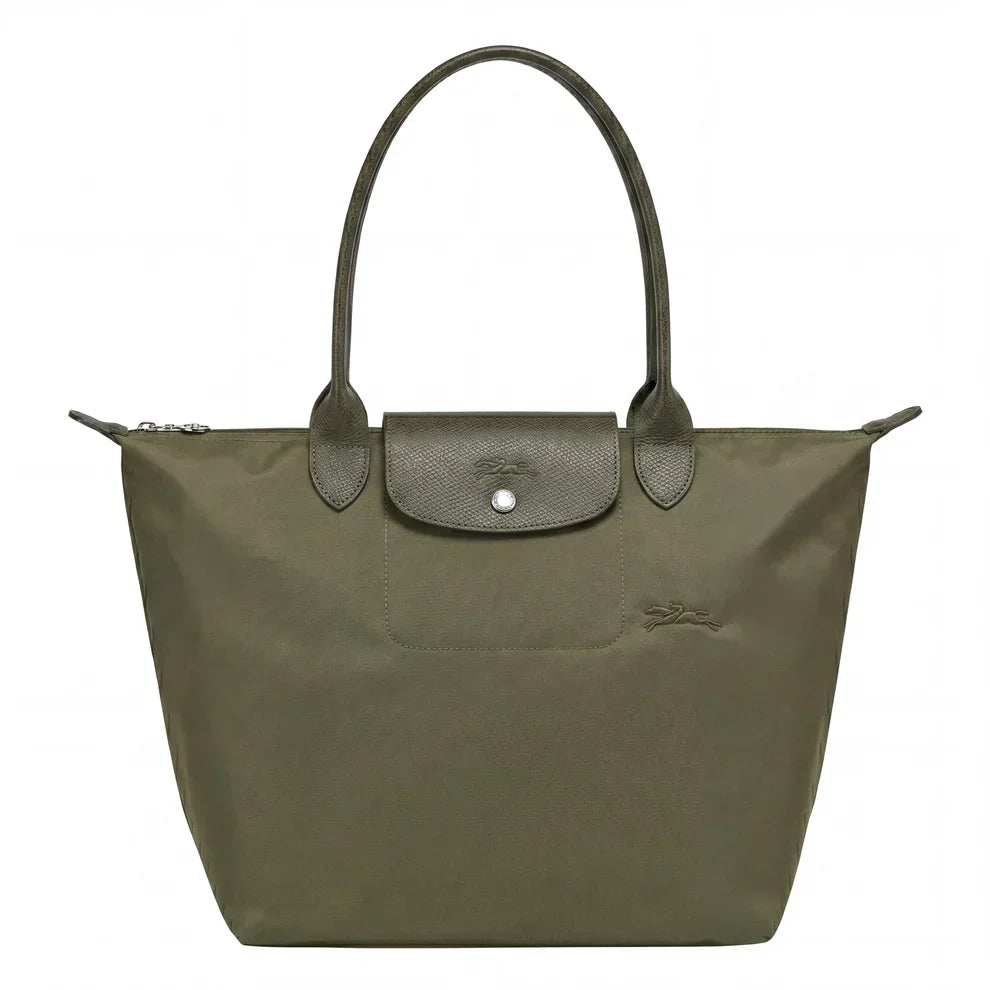 Large Foldable Nylon Bag, Olive Green