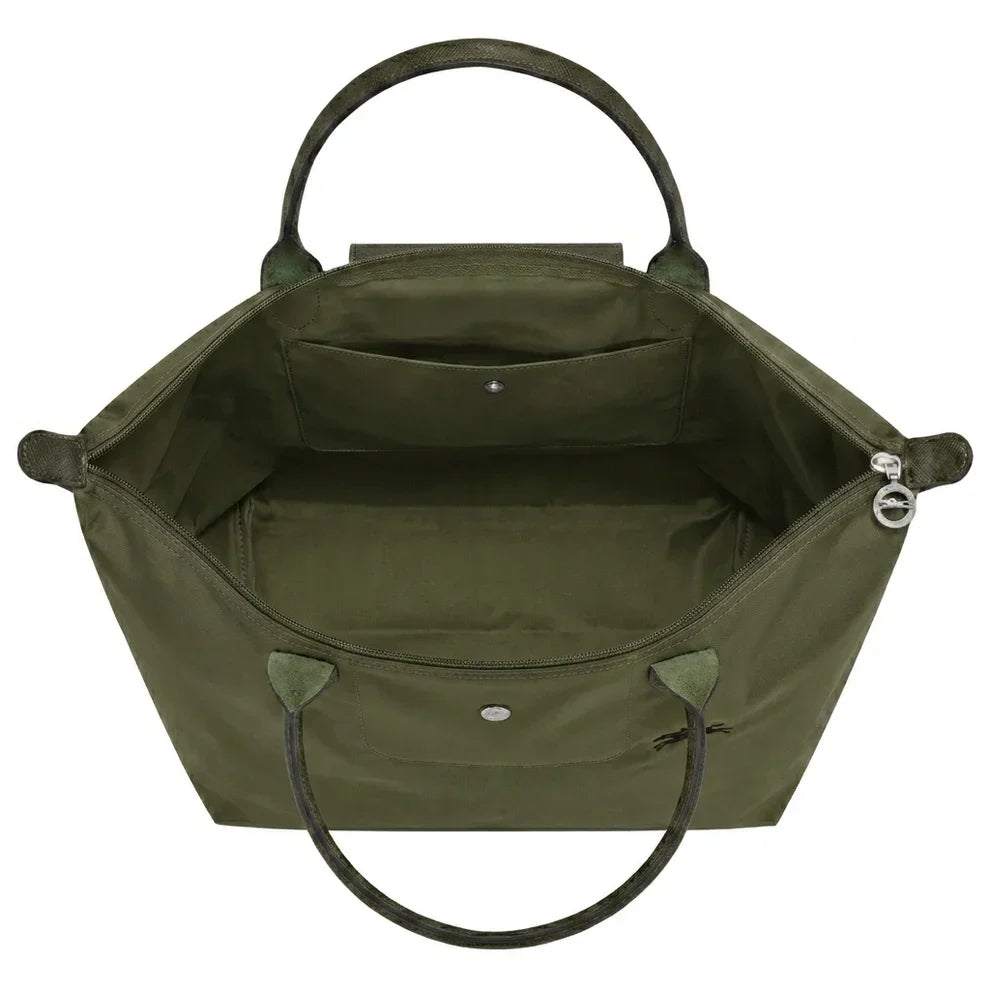 Large Foldable Nylon Bag, Olive Green