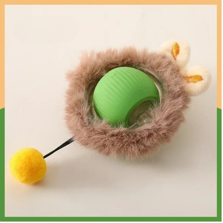 PAWJOY | INTERACTIVE TOY BALL WITH FUR FOR DOGS