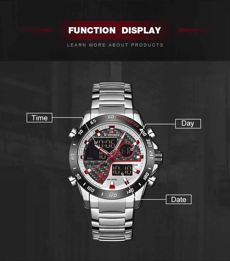 NAVIFORCE Men NF9171 Luxury Sports Relogio Masculino 9171 Watch