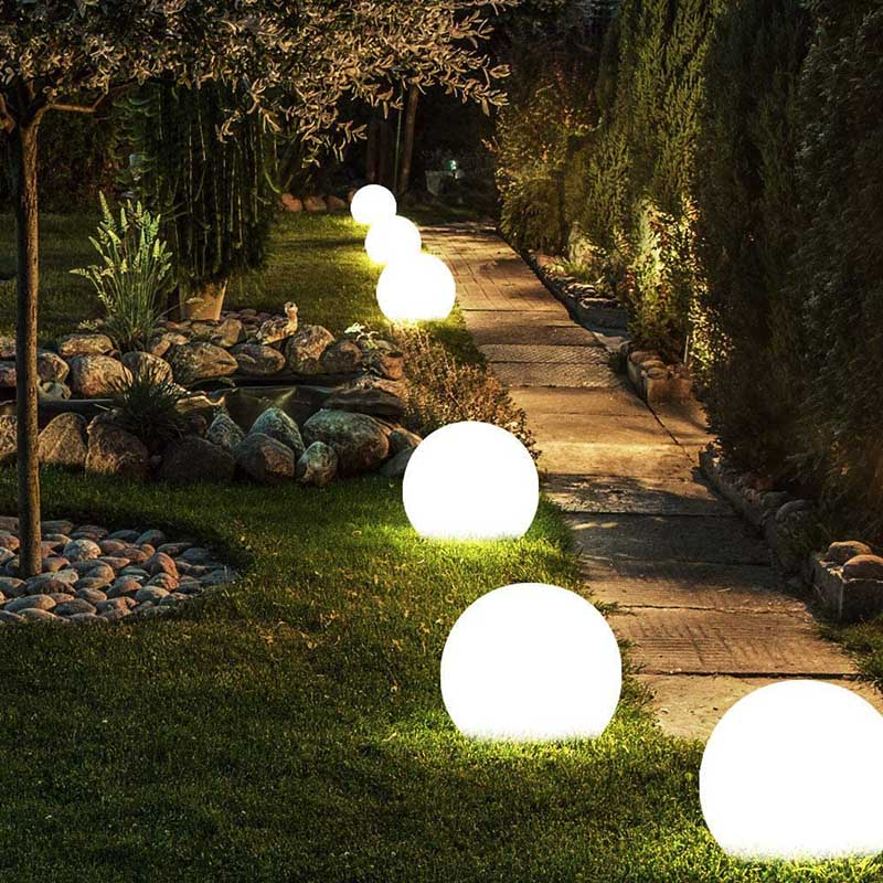 Radiant Spherical Garden Light