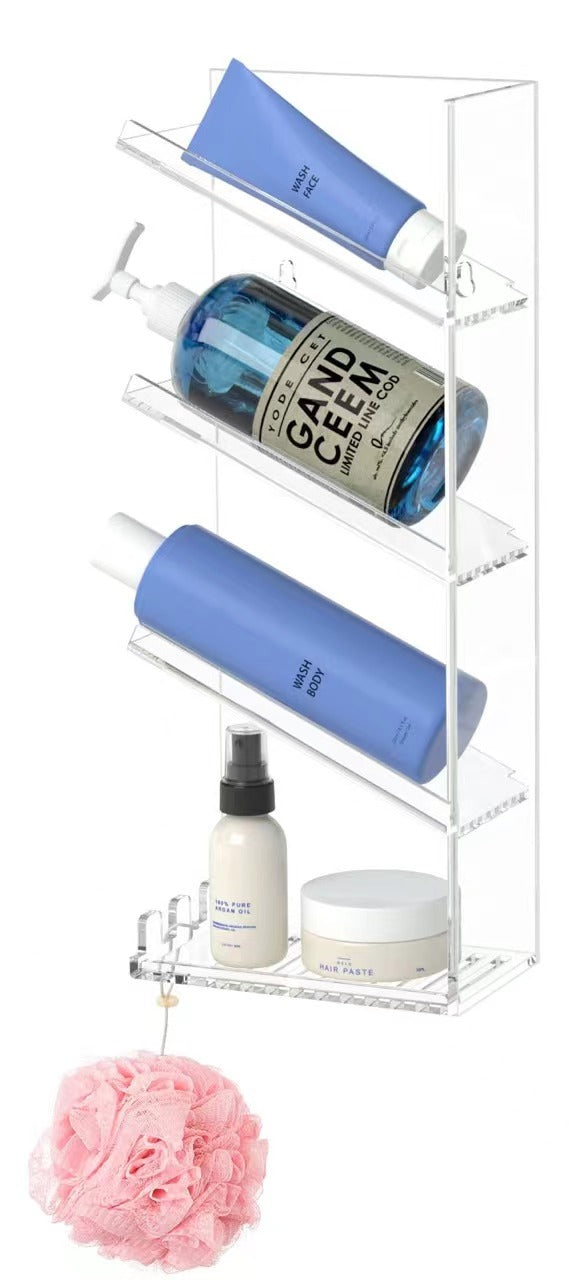 Acrylic Bathroom Organizer Caddy - Must Have No Drill Needed