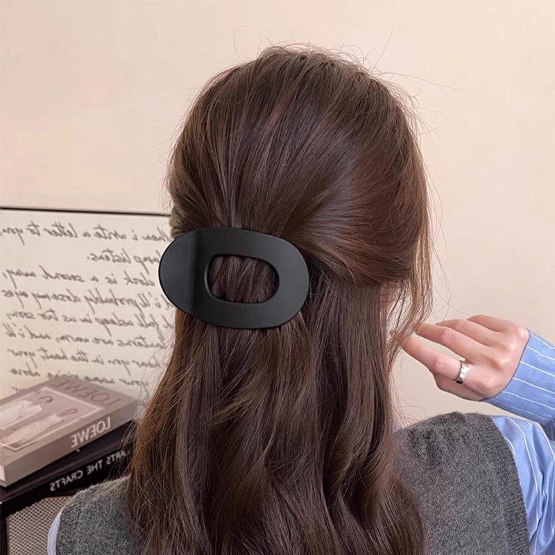 Sleek Oval Hair Clip Set