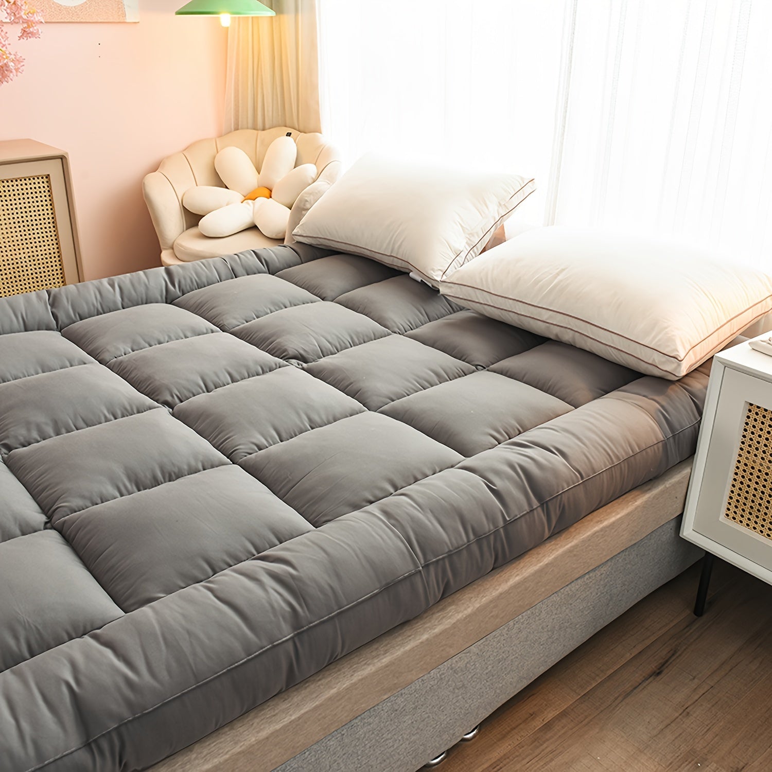Cooling Bamboo Charcoal Mattress Topper – Clearance Offer