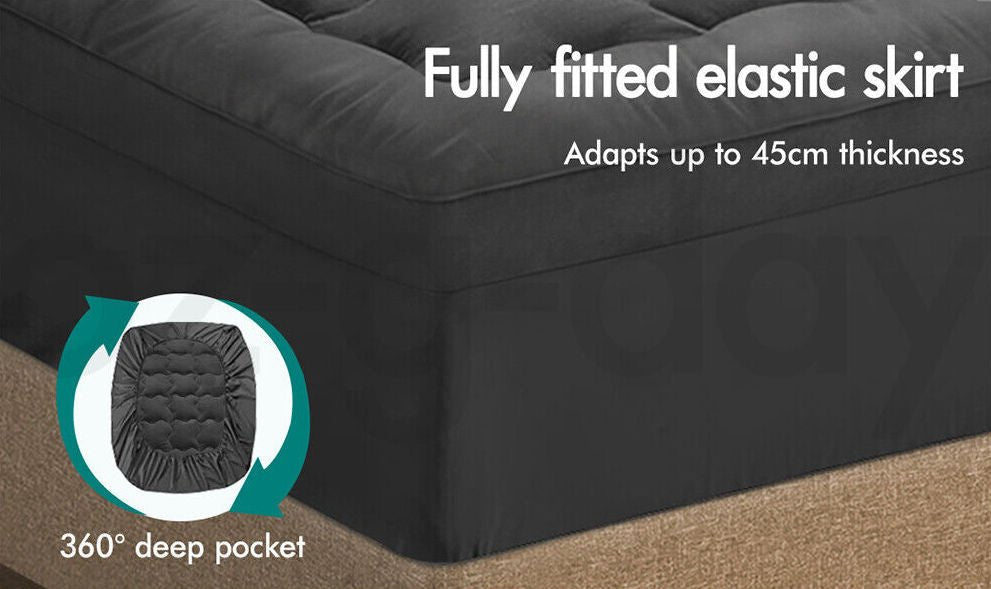 Cooling Bamboo Charcoal Mattress Topper – Clearance Offer