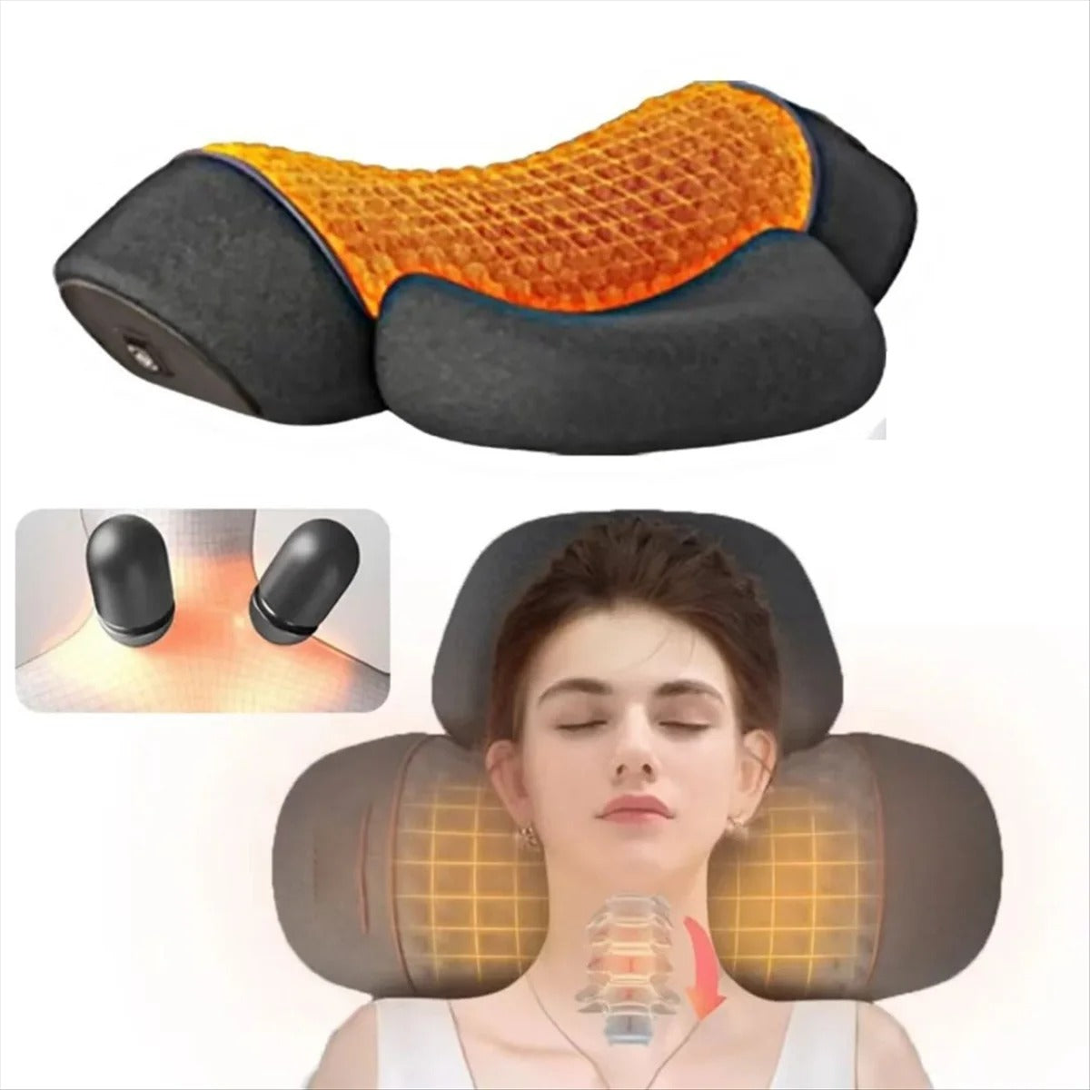 3-In-1 Heated Neck Massager For Instant Pain Relief & Posture Support