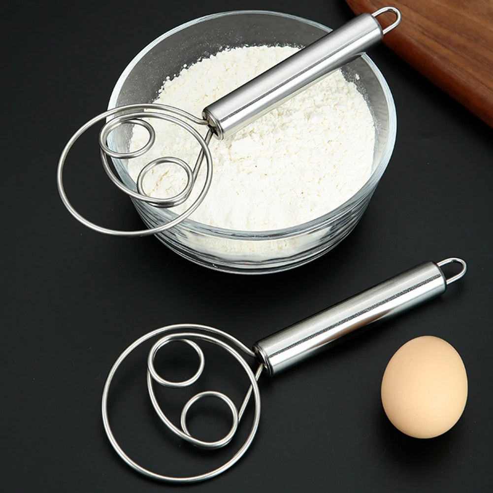 STAINLESS STEEL DOUGH WHISK | EFFORTLESS MIXING TOOL FOR PERFECT BAKING