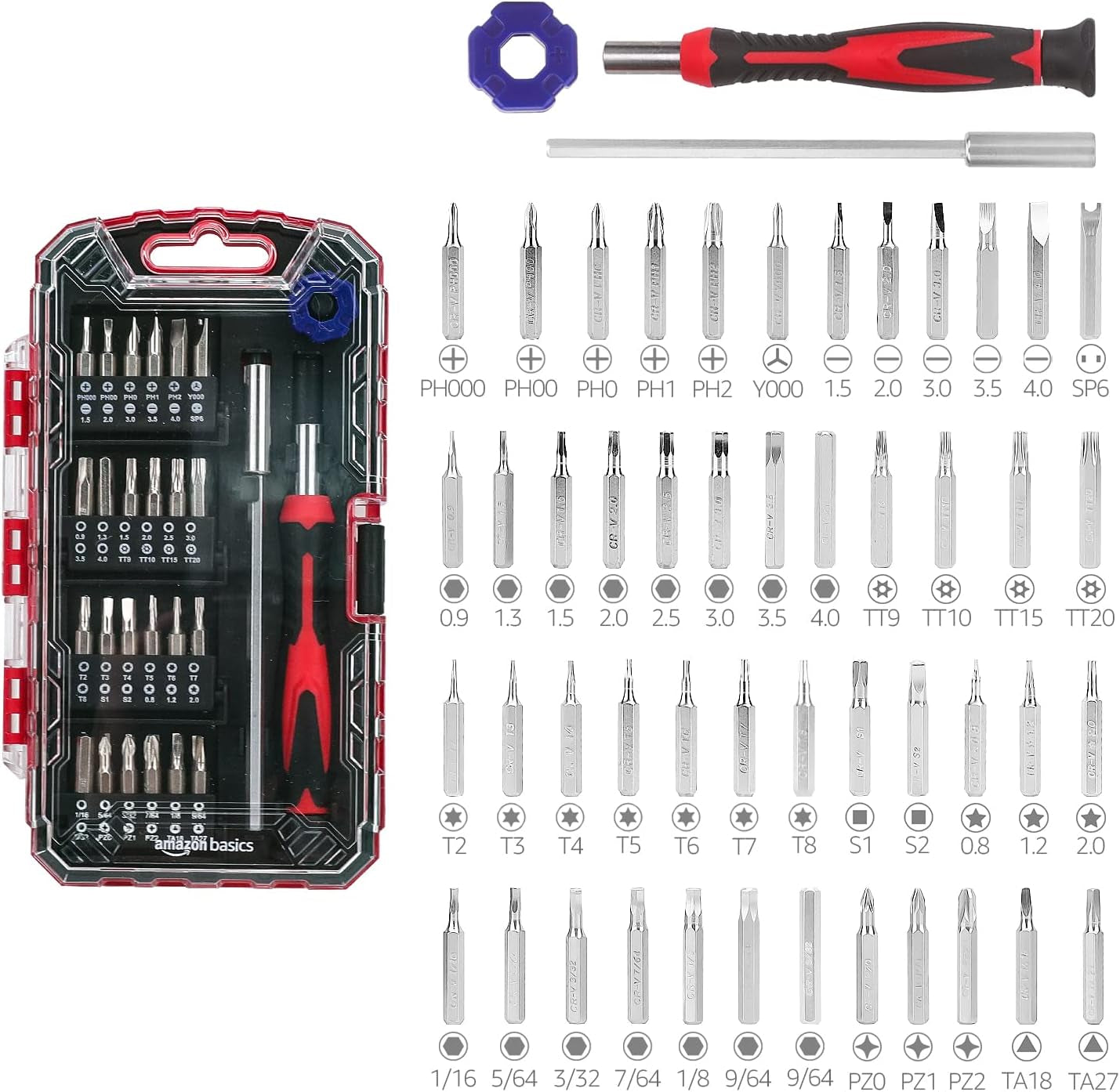 Precision Screwdriver Bit Set 51-Piece