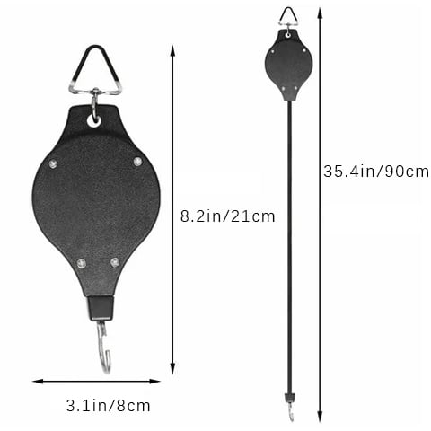 Adjustable Plant Pulley Set for Hanging Baskets, Pots, and Bird Feeders