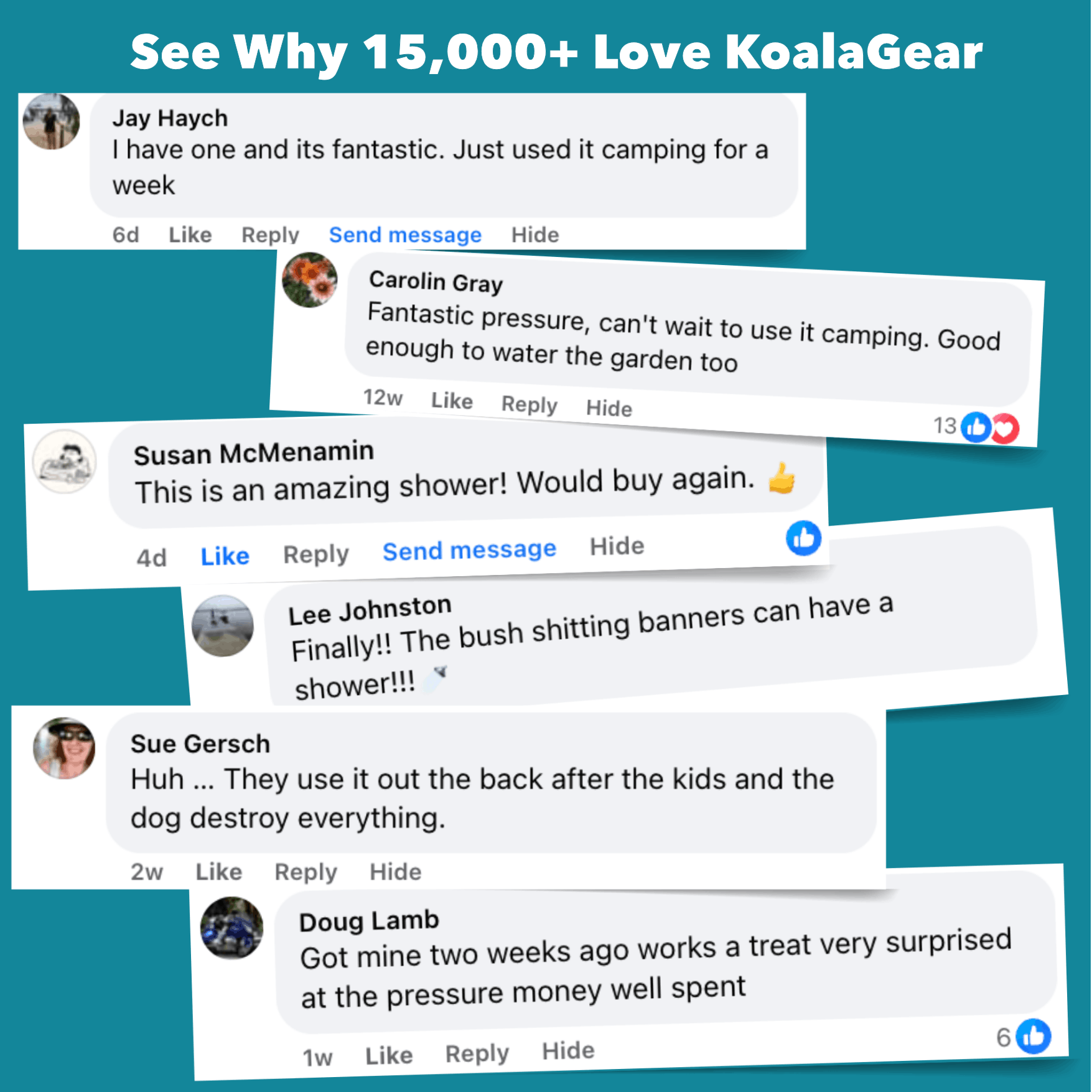 KoalaGear™ Portable Shower Kit