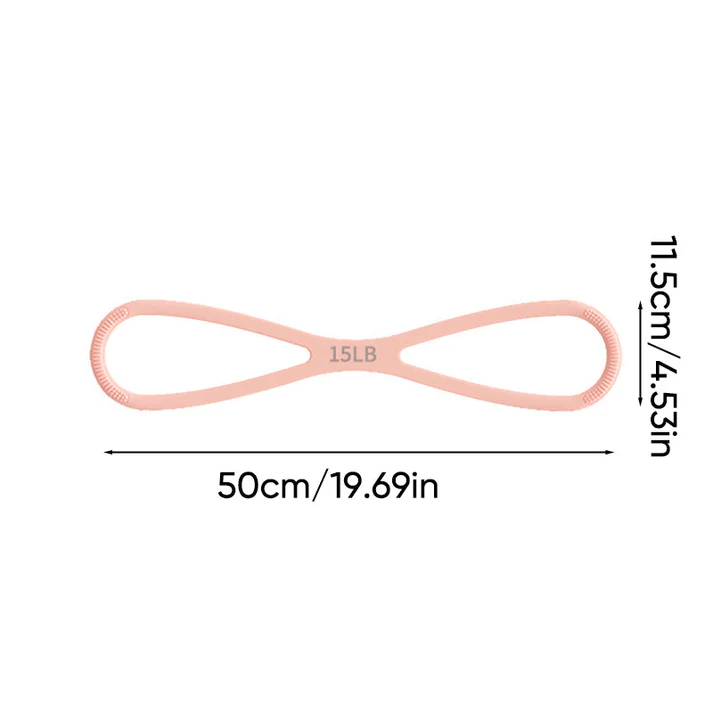 Flexible 8-Shaped Silicone Resistance Band With Massage Grip