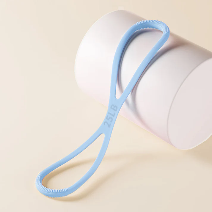 Flexible 8-Shaped Silicone Resistance Band With Massage Grip