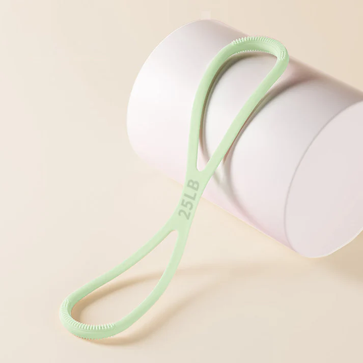 Flexible 8-Shaped Silicone Resistance Band With Massage Grip