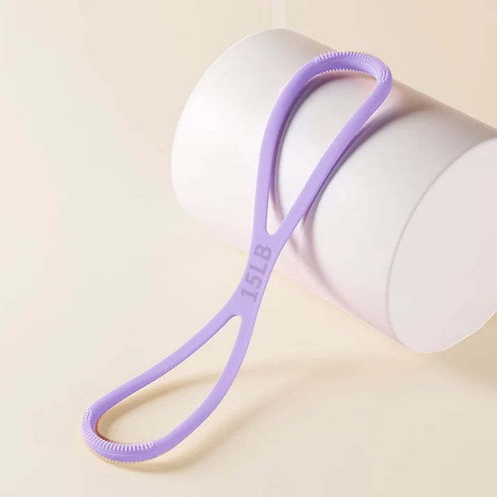 Flexible 8-Shaped Silicone Resistance Band With Massage Grip