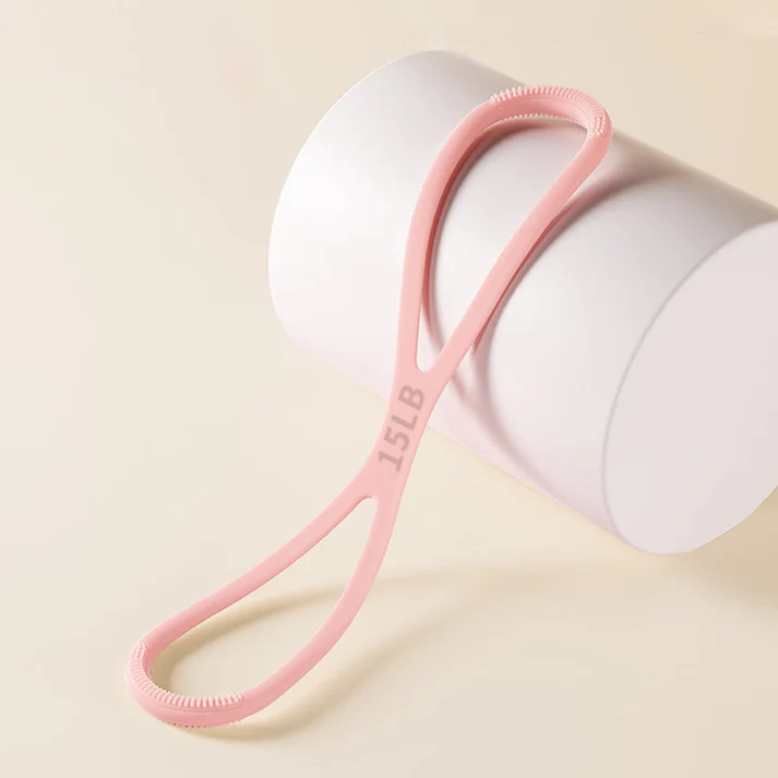 Flexible 8-Shaped Silicone Resistance Band With Massage Grip