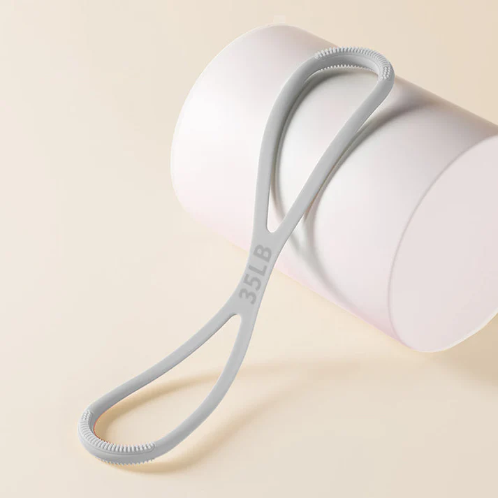Flexible 8-Shaped Silicone Resistance Band With Massage Grip