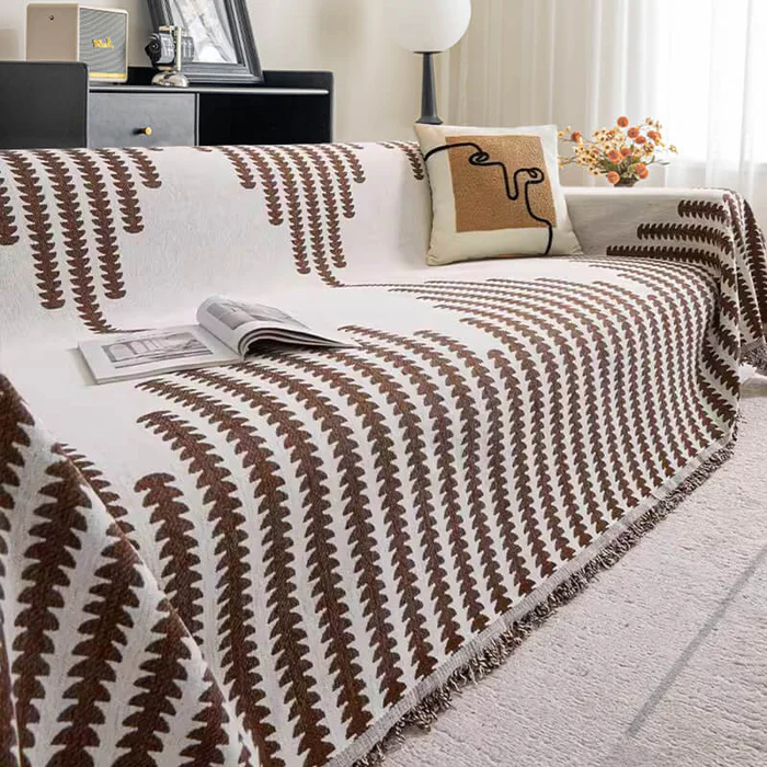 VelvetGuard Reversible Chenille Sofa Cover | All-Season, Anti-Scratch Protection