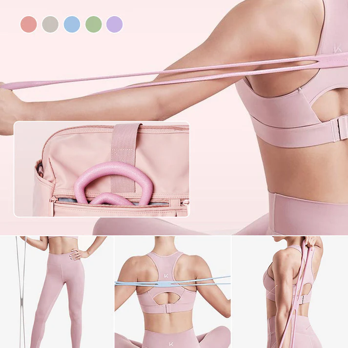 Flexible 8-Shaped Silicone Resistance Band With Massage Grip