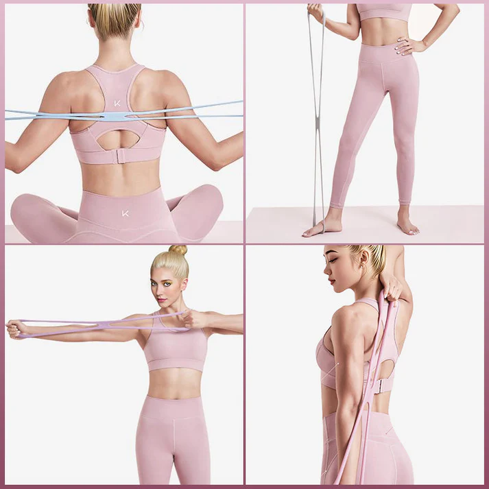Flexible 8-Shaped Silicone Resistance Band With Massage Grip