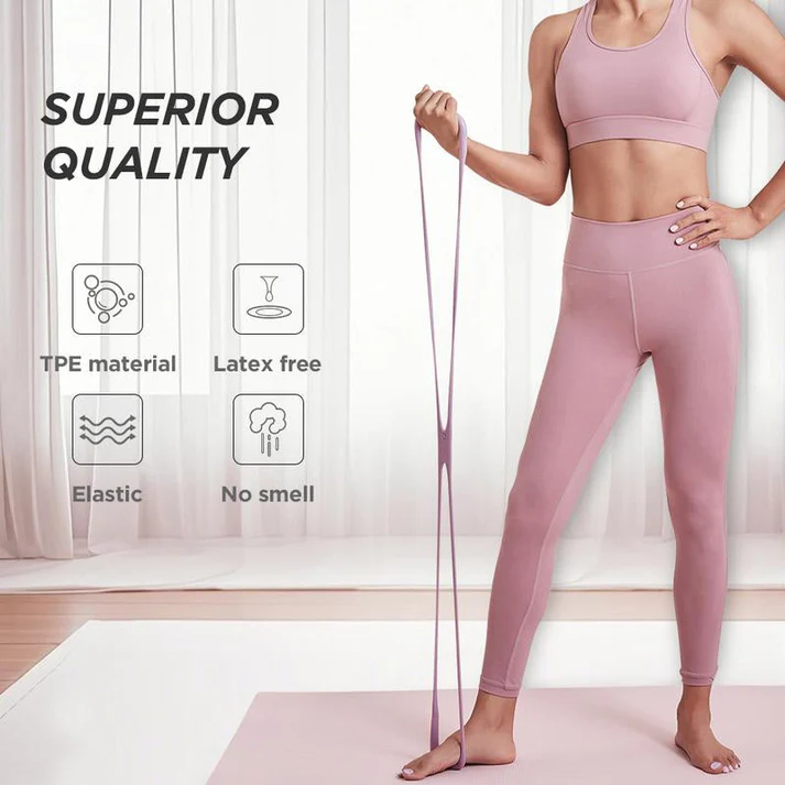 Flexible 8-Shaped Silicone Resistance Band With Massage Grip