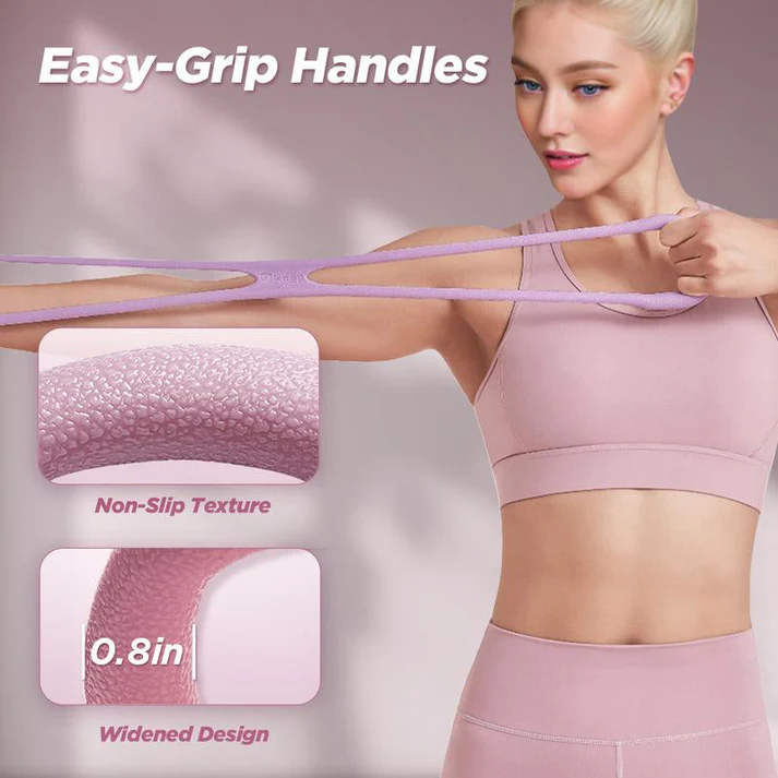 Flexible 8-Shaped Silicone Resistance Band With Massage Grip