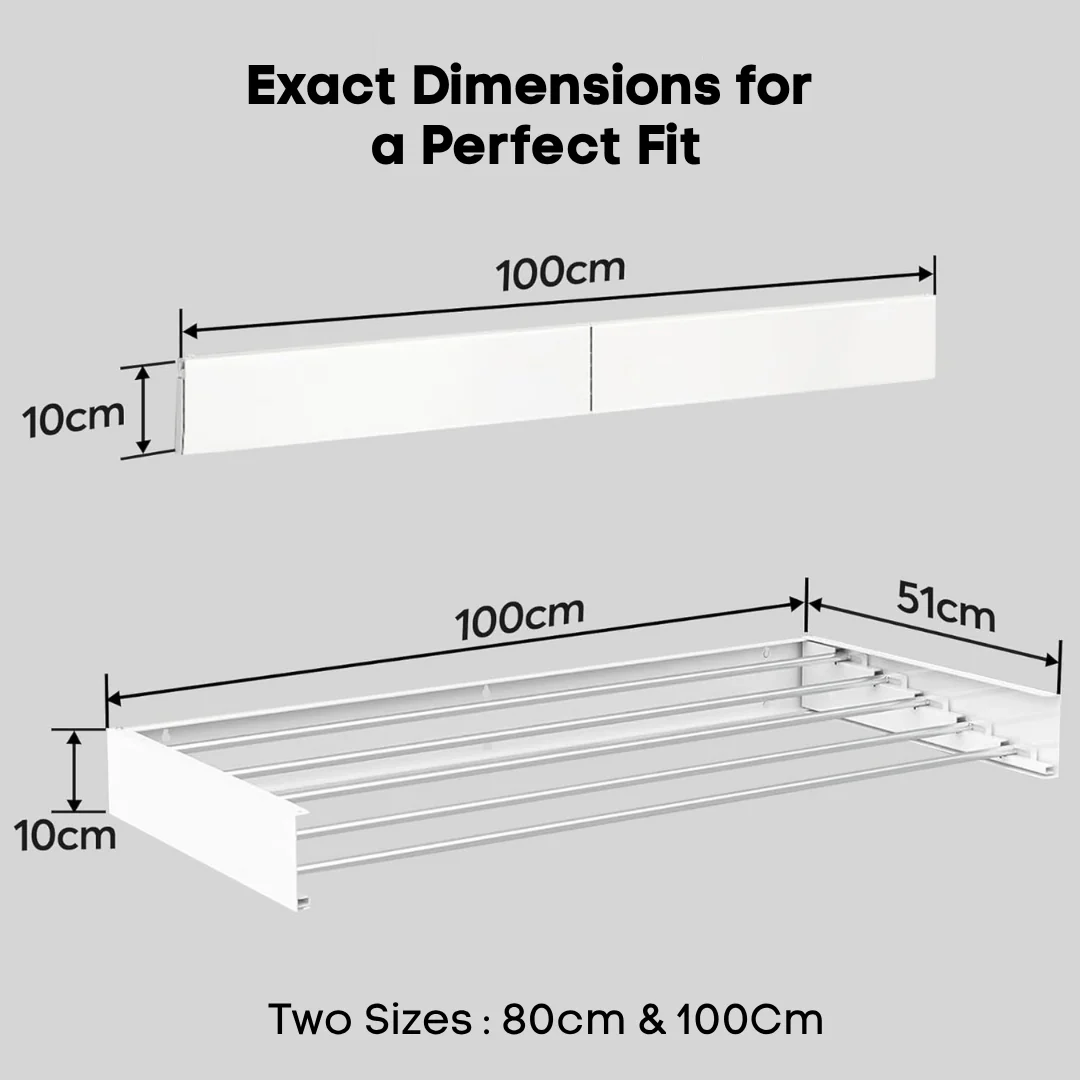 Drying Rack Measuremtns Compact Wall-Mounted Drying Rack