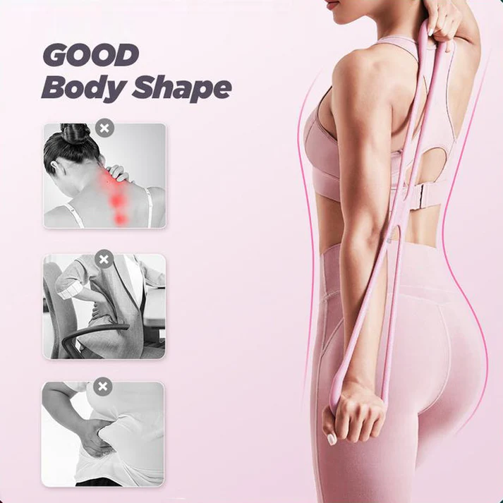 Flexible 8-Shaped Silicone Resistance Band With Massage Grip