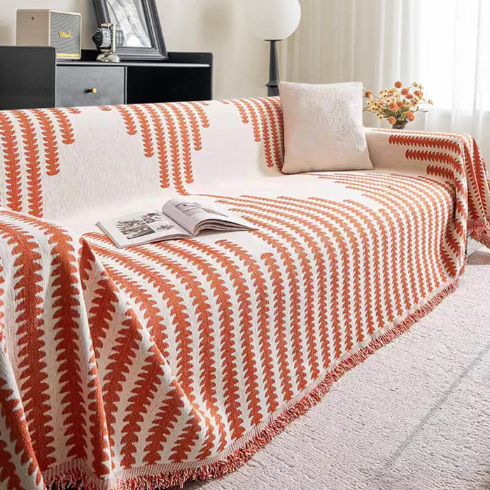 VelvetGuard Reversible Chenille Sofa Cover | All-Season, Anti-Scratch Protection