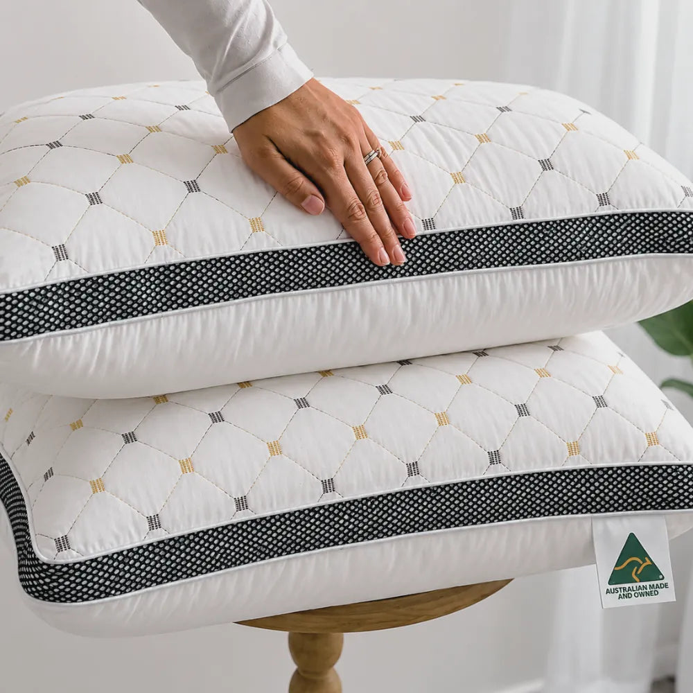 DreamHaven Australian-made luxury hotel pillow twin pack