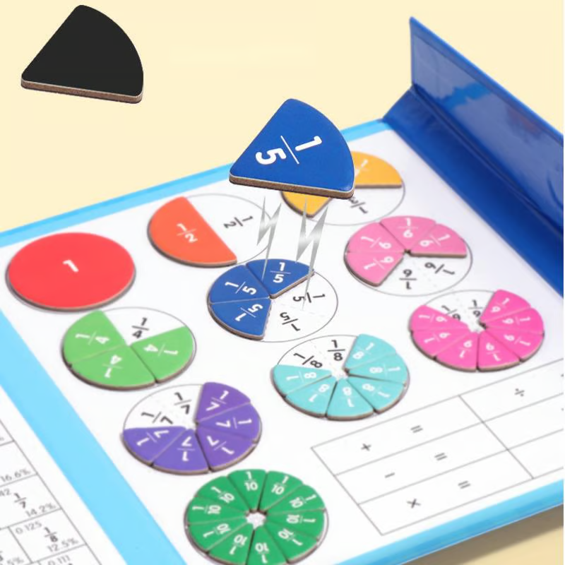 MAGNET MONTESSORI FRACTION PUZZLE | INTERACTIVE LEARNING TOOL FOR CHILDREN