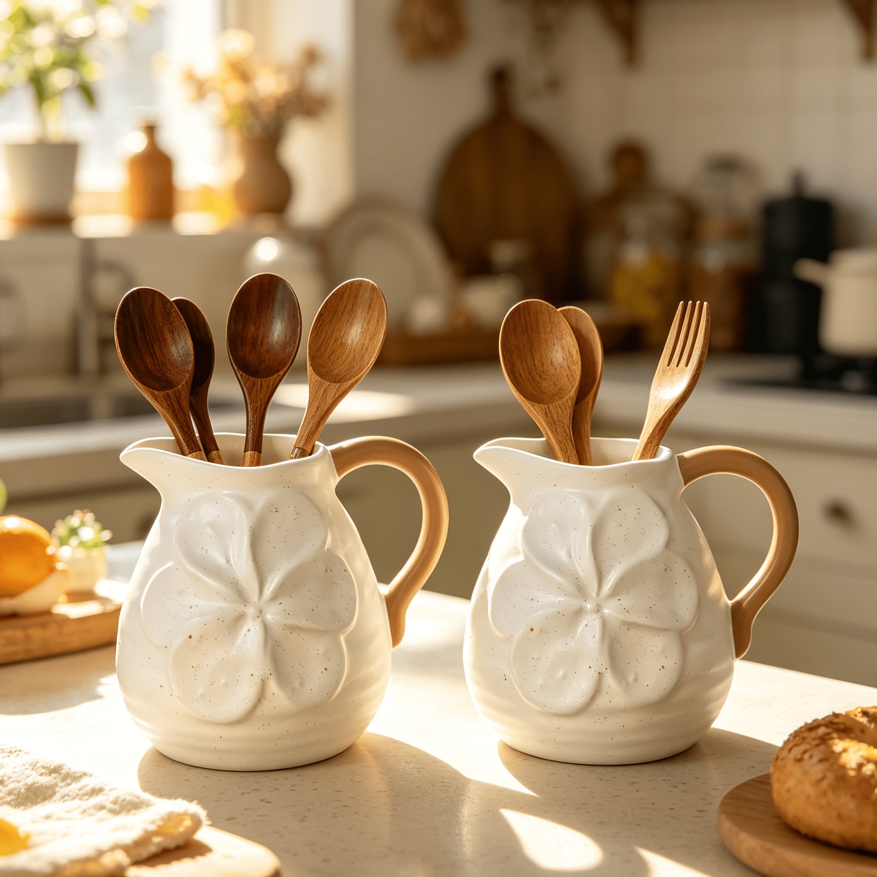 Daisy Embossed Resin Organiser Pot