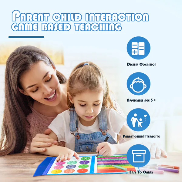 MAGNET MONTESSORI FRACTION PUZZLE | INTERACTIVE LEARNING TOOL FOR CHILDREN