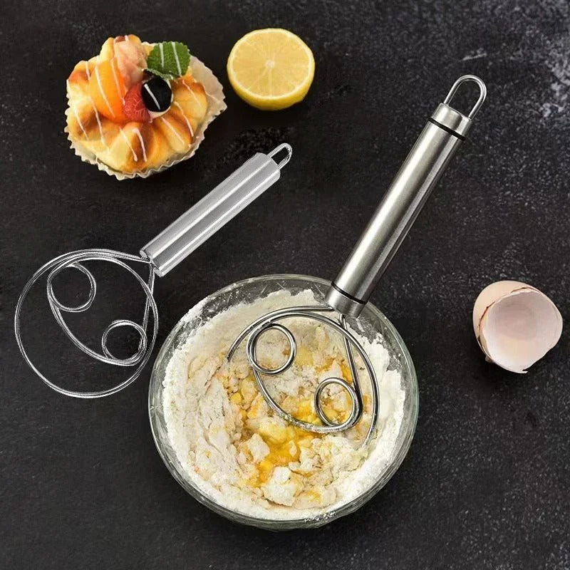 STAINLESS STEEL DOUGH WHISK | EFFORTLESS MIXING TOOL FOR PERFECT BAKING