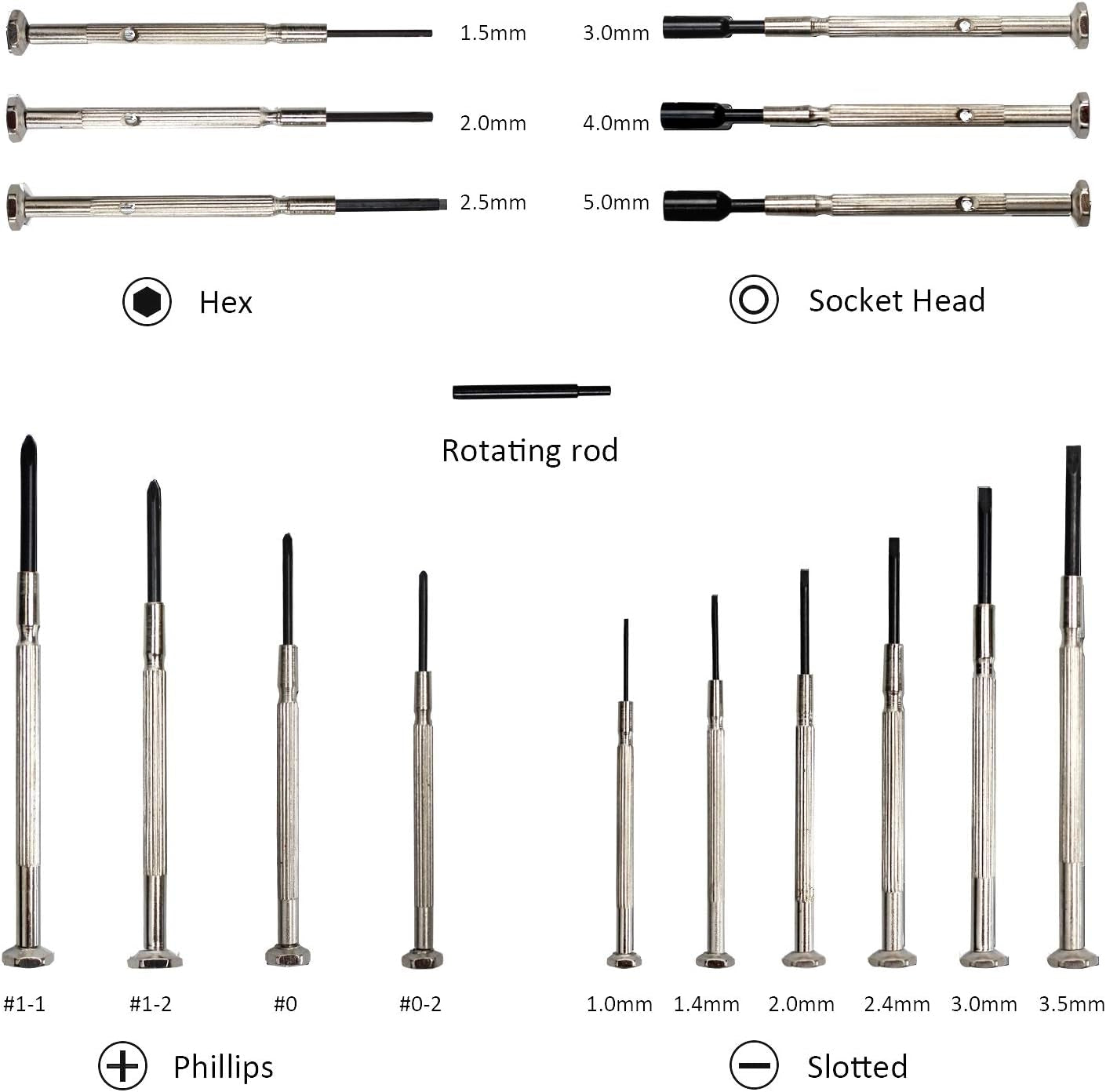 Mini Precision Screwdriver Set 16 Pcs with Case