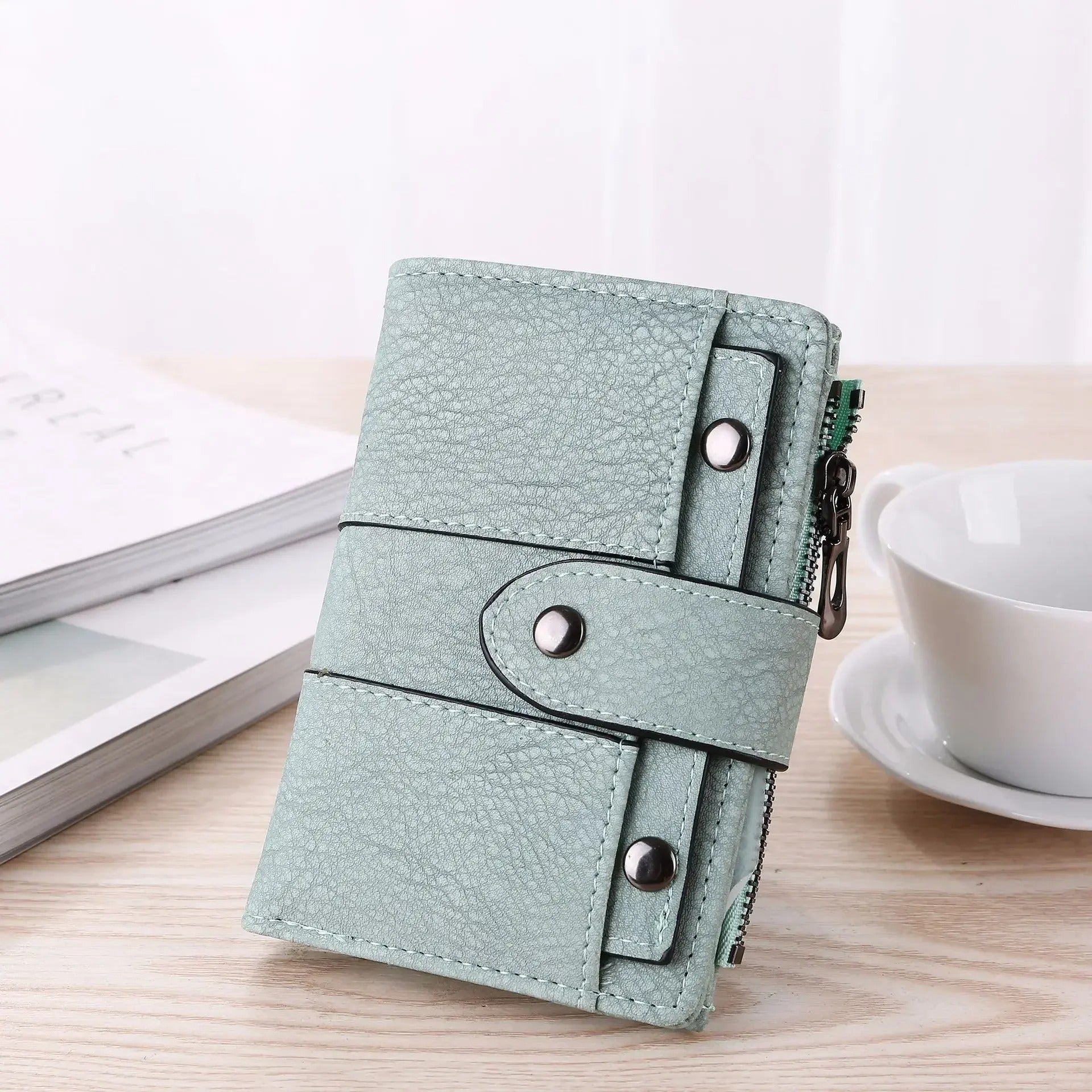 Women's Vegan Leather Multi-Compartment Wallet with Card Holder