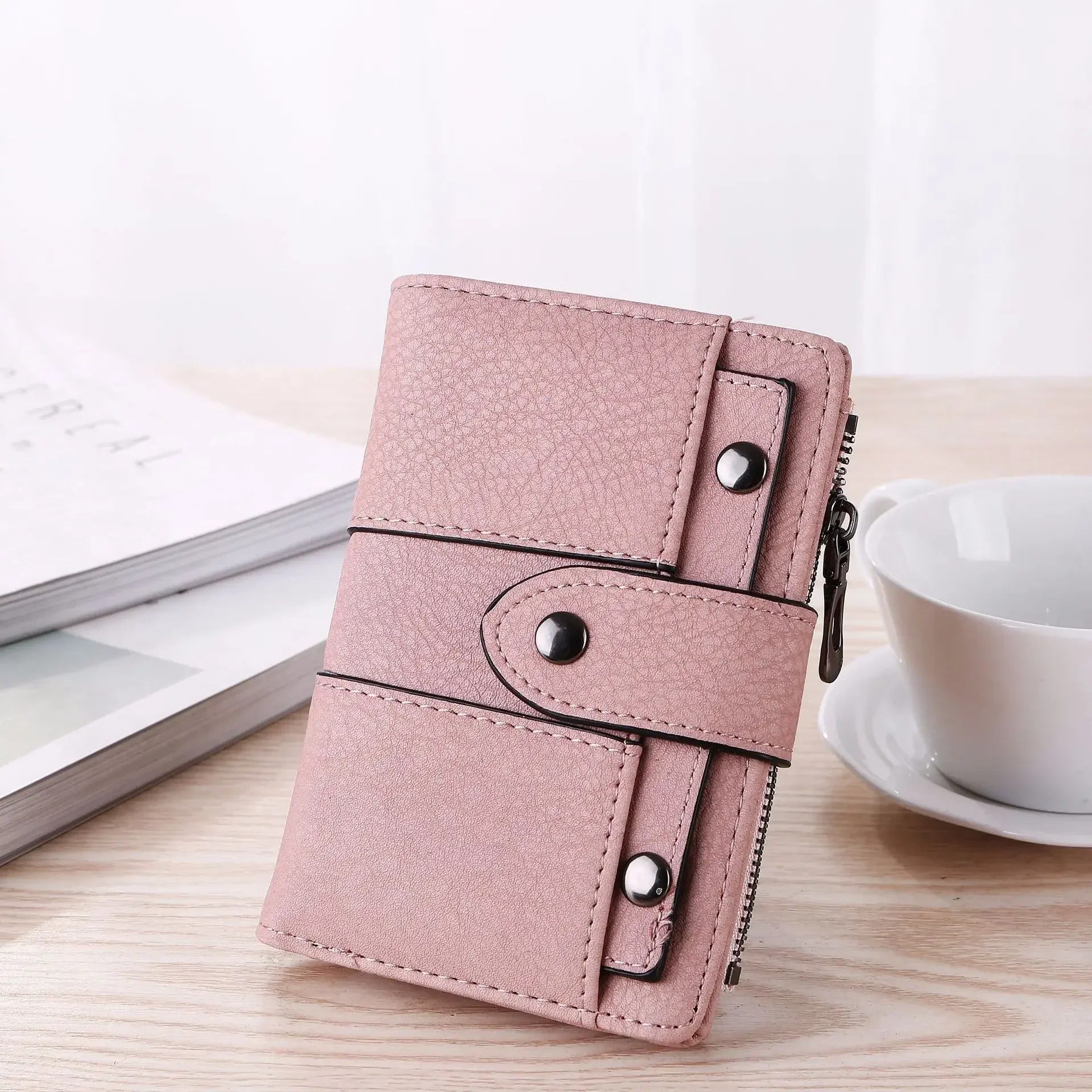 Women's Vegan Leather Multi-Compartment Wallet with Card Holder