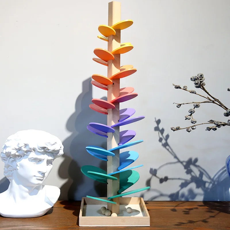 RainbowWhirl Marble Wooden Tower