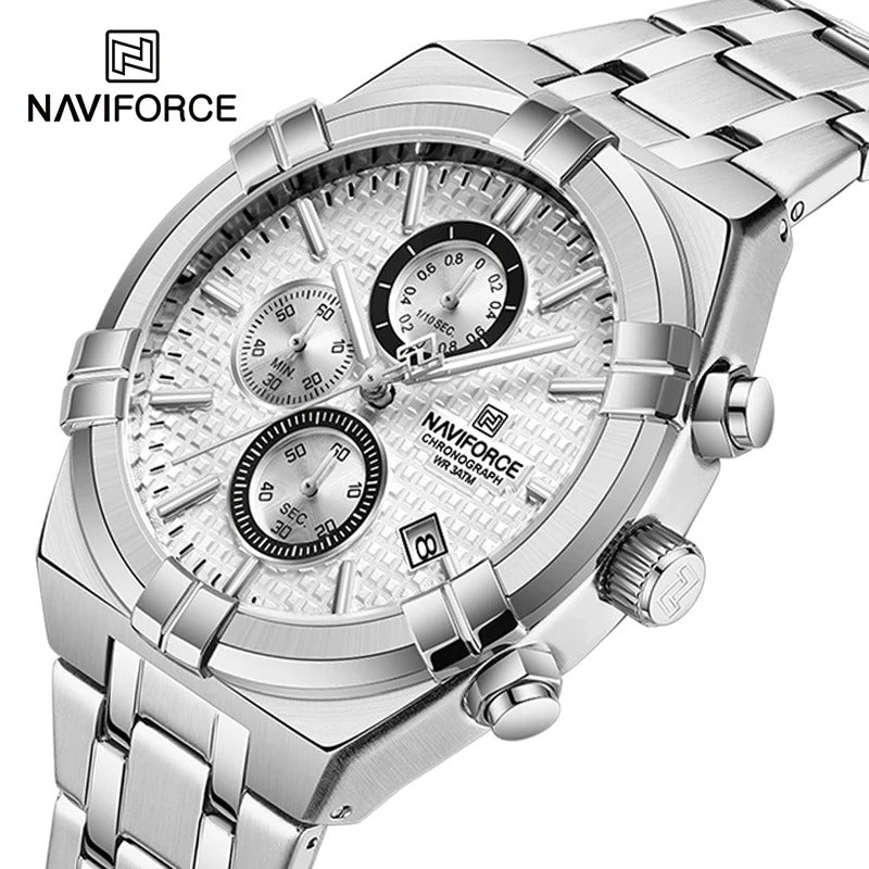 NAVIFORCE Men NF8042 Analog Quartz Chronograph Elegant Watch