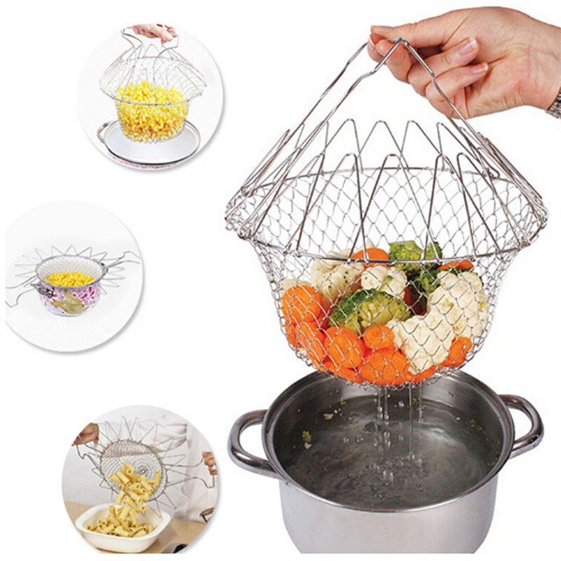 Foldable Basket Frying Drainer