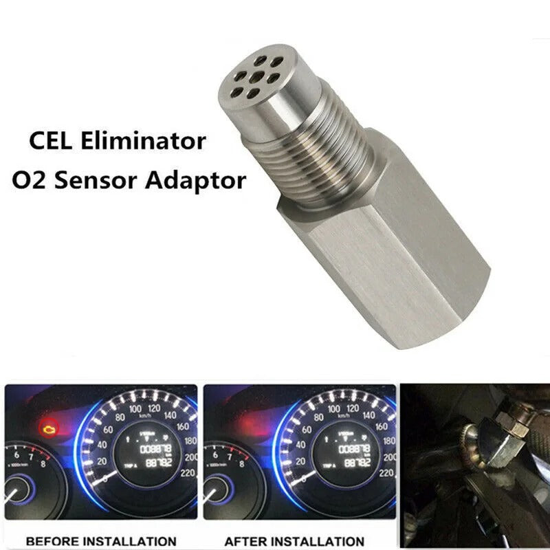 High-Performance SS304 Check Engine Light Mini Catalytic Converter O2 Sensor Spacer Adapter