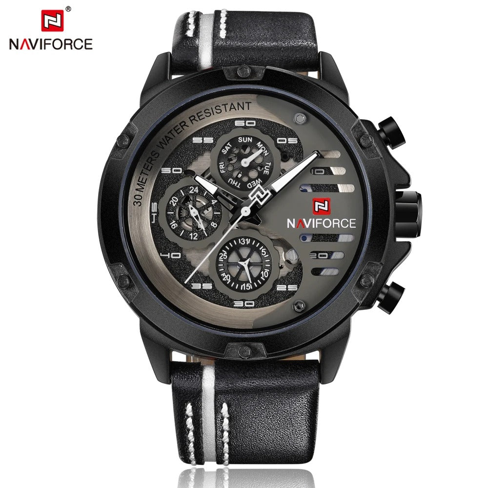 NAVIFORCE Men NF9110 Fashion Sport 24 Hour Display Watch