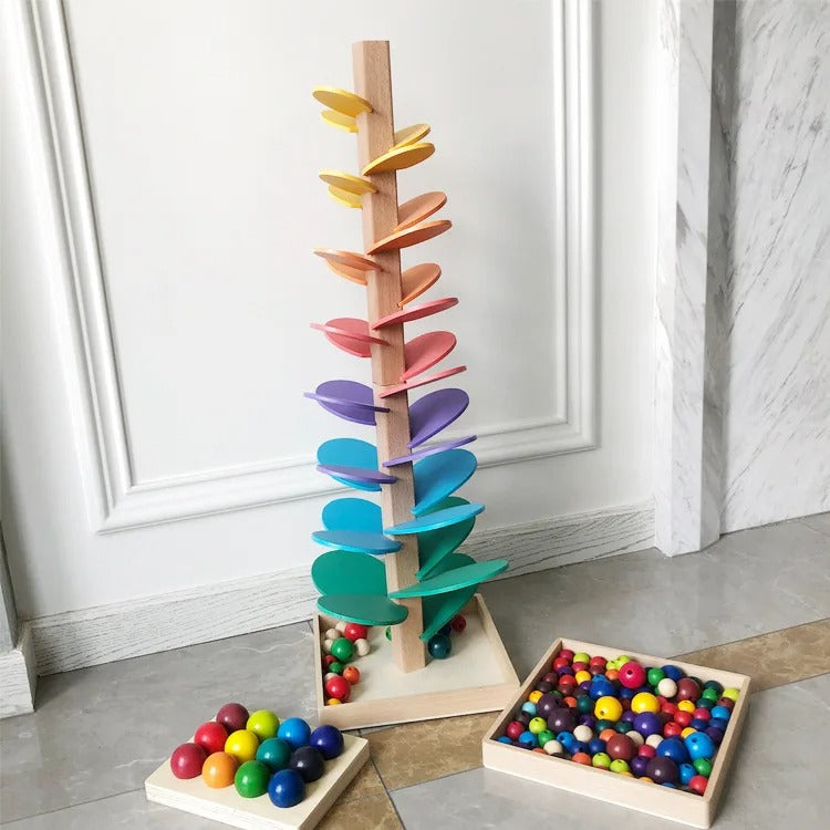 RainbowWhirl Marble Wooden Tower